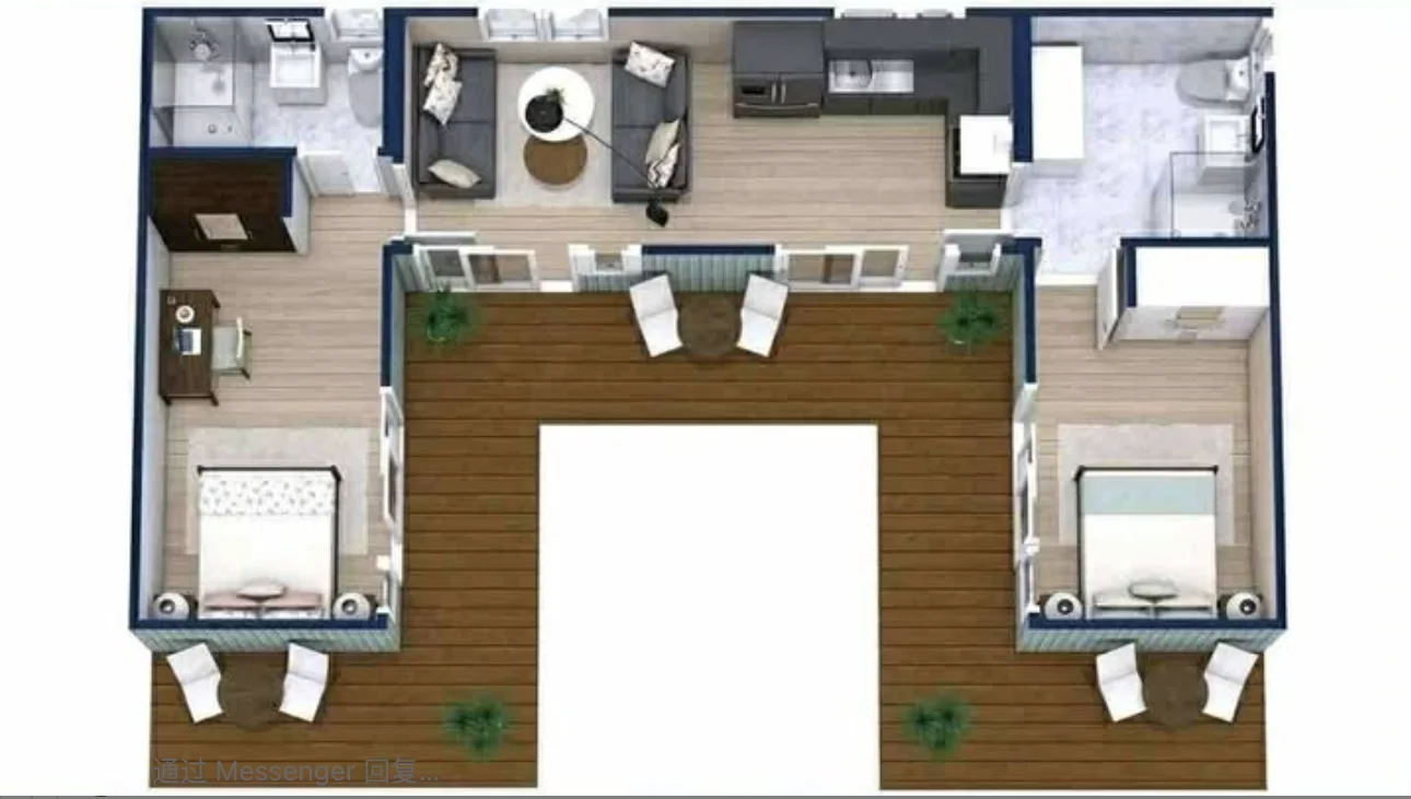 Biệt thự tiền chế sang trọng 3 phòng ngủ khung thép, tấm chống cháy, tùy chỉnh, container cách nhiệt cho gia đình, nhà lắp ráp nhanh, nhà ở