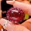 Red corundum ring-Open Size