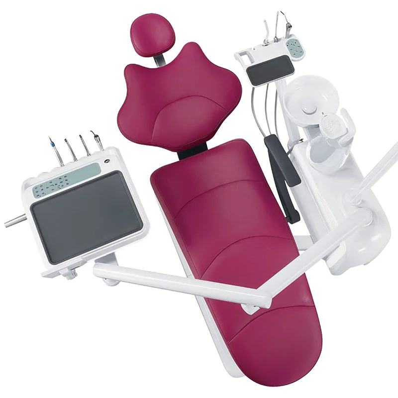 GD-300 Electric Dental Chair Colorful Design with Smooth Lifting and Butterfly Oral Lamp Sensor Included