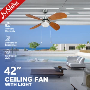 1stshine Ceiling Fan China Factory Outdoor Dc Motor Waterproof IP44 Ceiling Fan with Light