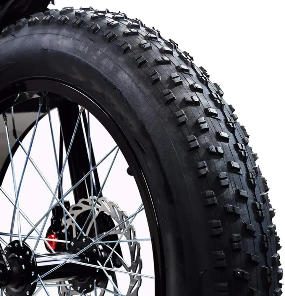 Peneu Vermelho Aro 26 De Bike 26X4 Fat  Mountain Bike Tire