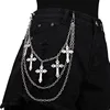 Cross-shaped multi-layered trouser chain