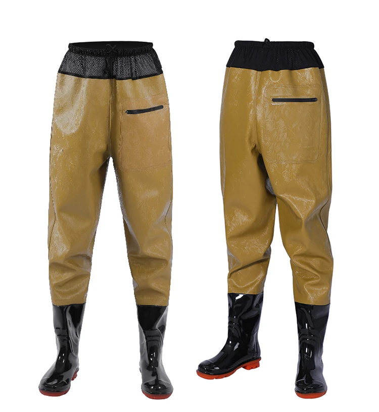 Khaki Lywish 100 Waterproof 4mm Neoprene Fly Fishing Waders For Men