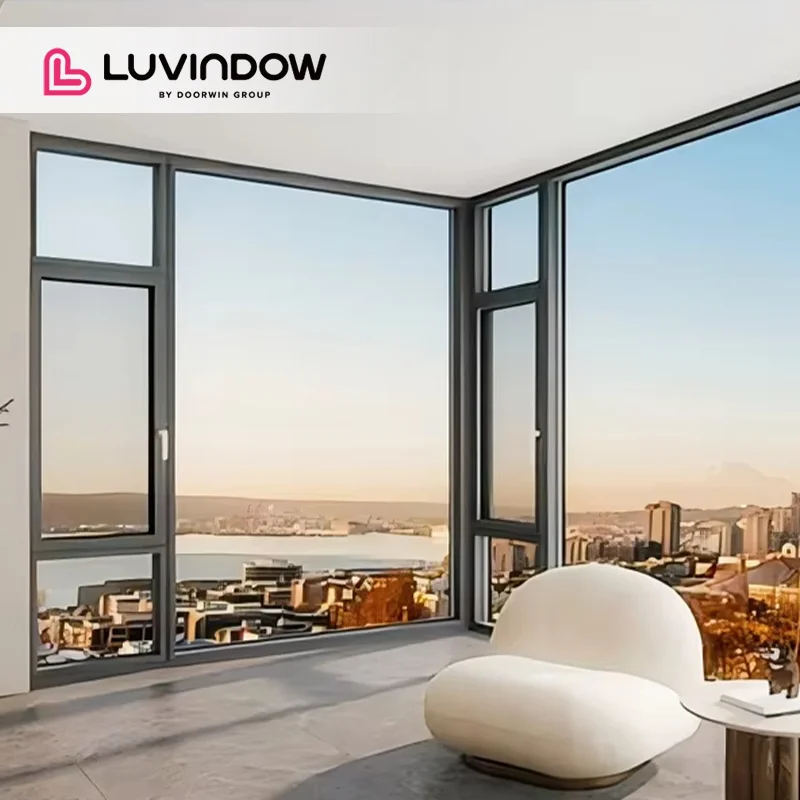 Hot Sale Modern Minimal Hese Aluminum Windows AS2047 European Tilt and Turn Window
