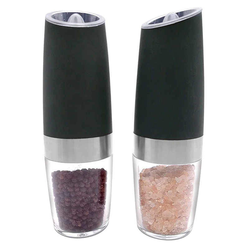 Gravity Electric Pepper Grinder or Salt Grinder Mill  Battery Operated Automatic Pepper Mill With White or Blue Light