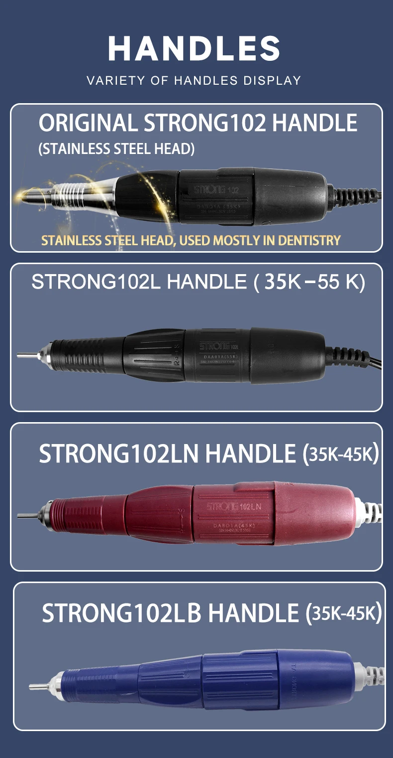 2023 40000rpm micromotor strong 105 handpiece supplier