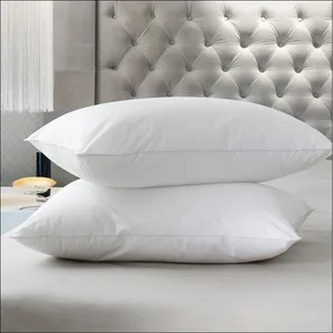 Hotel Pillow White Cotton Pillows Down Alternative Filling for Healthy Sleeping Hotel Pillow Luxury