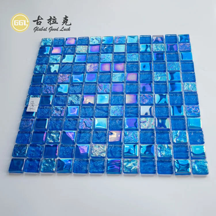 Wall Decoration Rainbow Crystal Glass Mosaic Swimming Pool Mosaic Tiles