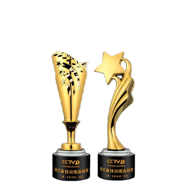 Various design custom crystal metal trophy sport award wholesale