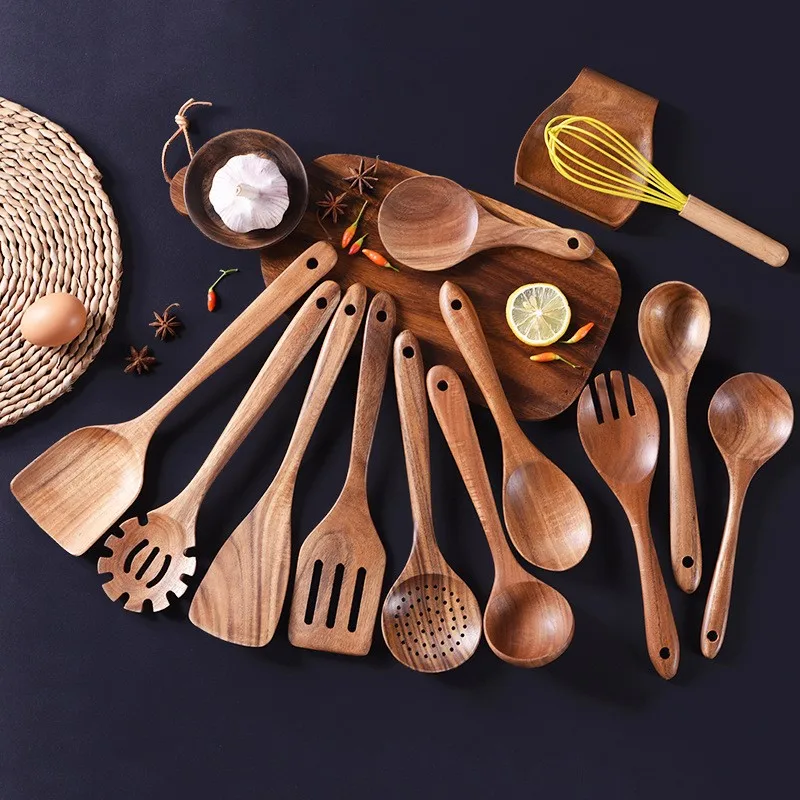 Houten lepels | Set van 3 - Verschillende… | Horeca Shack