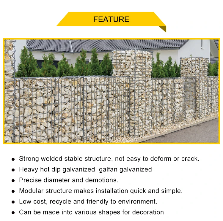 Gabion Wall Construction Basket Wall Welded Coated Gabion China Box Stone Cage Galfan Gabion