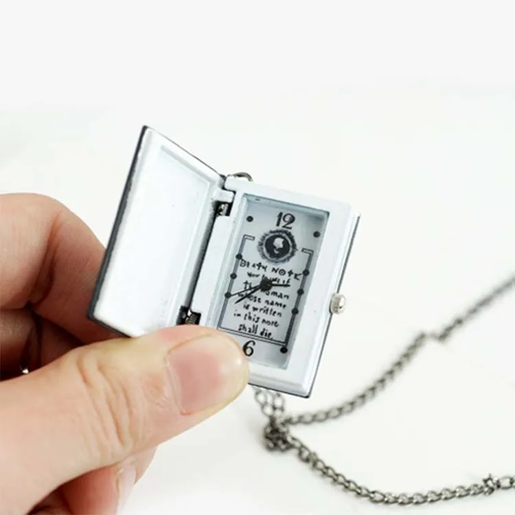 Death Note Book Quartz Pocket Watch - Antique Anime Chain