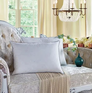 OEM & ODM Custom High Quality Bed Sleeping Cushion Comfy Royal White Hotel Fiber Pillowcover Filling Pillow