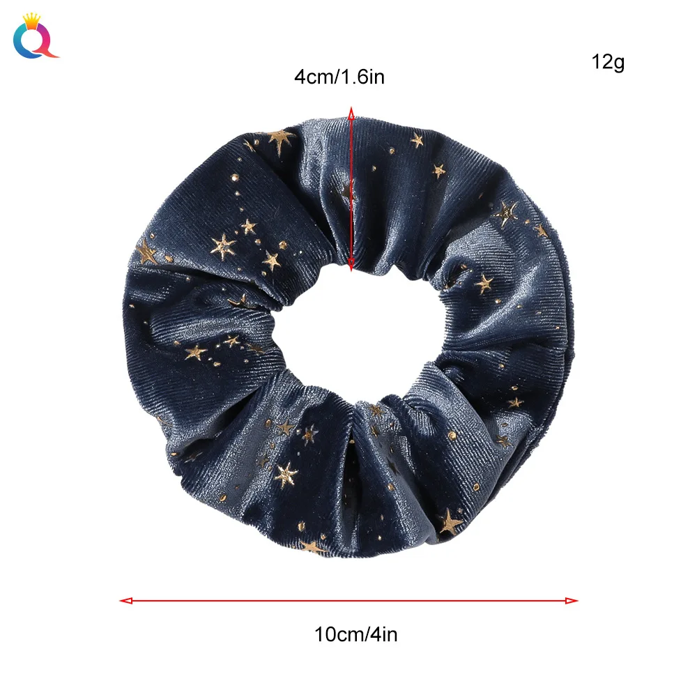 Блестящие женские бархатные резинки для волос со стразами