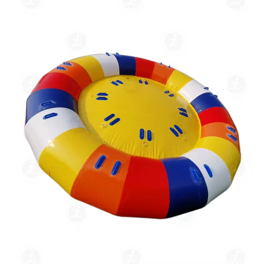HIFUN Inflatable Spinning Top Ufo Towable Tube Water Ball for Water Entertainment Inflatable Water Rotating Disco Boat