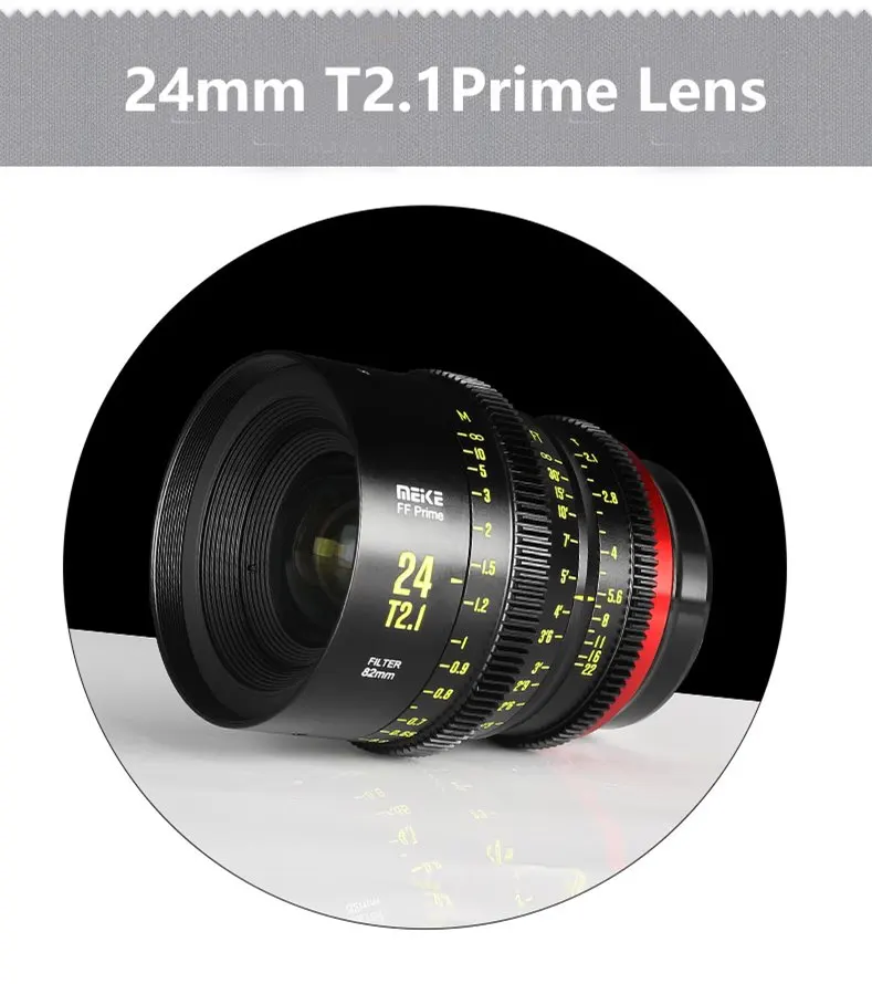 Meike Full Frame Cine Lens Mk 24mm T2 1 Ff Prime Manual Focus For