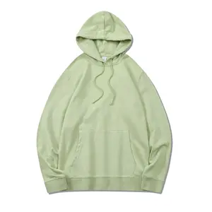 Custom Men's Large Size Hooded Sweatshirt; Pure Color Heavyweight Terry Hoodie Sweatpants