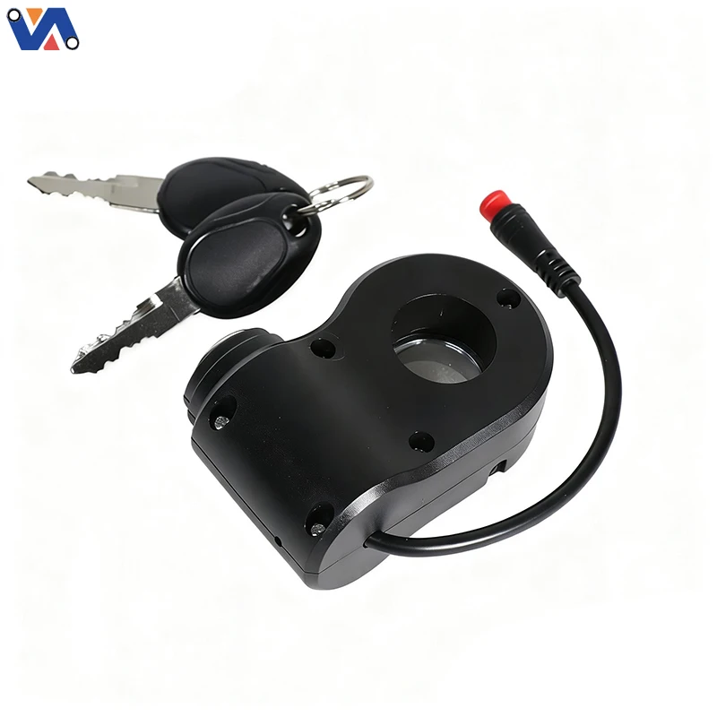 Original elektrisk dørlås med 2 kontakter til Kukirin G2 Pro – nøgle-tændingsskift til udskiftning – vandtæt scooter-strømlås-tilbehør XY-KRG2P005