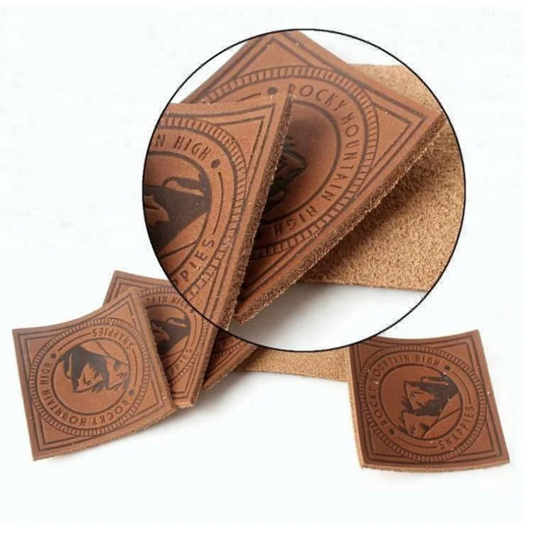 
Leather Patch Hot Pressed Embossed PU Screen Printing Logo Leather Label for Jacket 