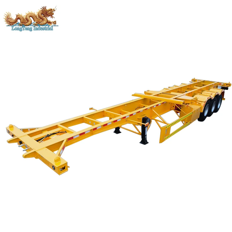 3-х осевой 20ft 40ft каркасный грузовик полуприцеп грузовой контейнер 60t трейлер Chasis для продажи