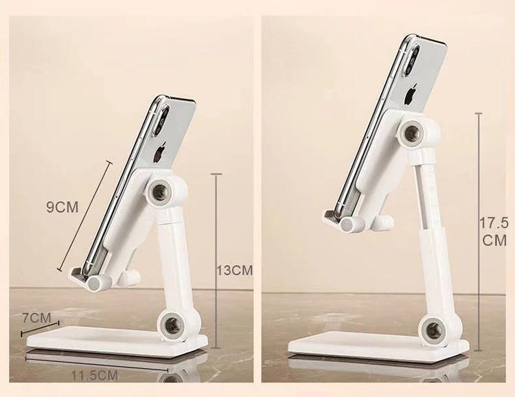 Double Pole Foldable Telescopic Portable Mobile Cell Phone Tablet PC Table Desk Desktop Holder Stand
