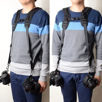 High Quality New Black Professional Rapid Camera Double Shoulder Sling Belt Strap for SLR DSLR for Camera detail image