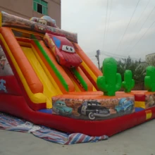 customized design cars slide inflatable slide for kids and adults