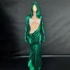 Verde con cristalli d'argento