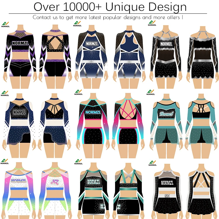 Sublimation Cheer Dance Uniforms Custom Spandex Cheerleaded Costumes Design Your Own Cheerleading Uniform