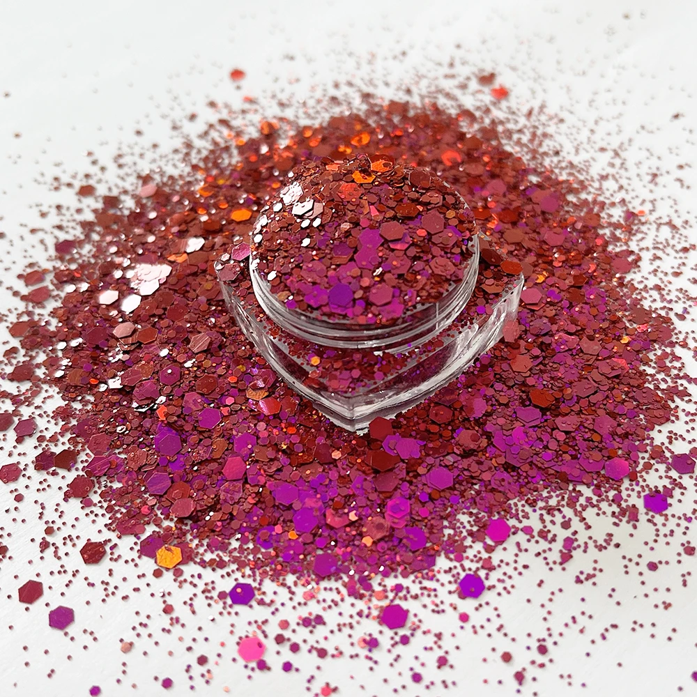 Mix Chunky Bulk Color Shifting Chameleon Glitter Shaker Bottle Plastic 1Kg Glitter