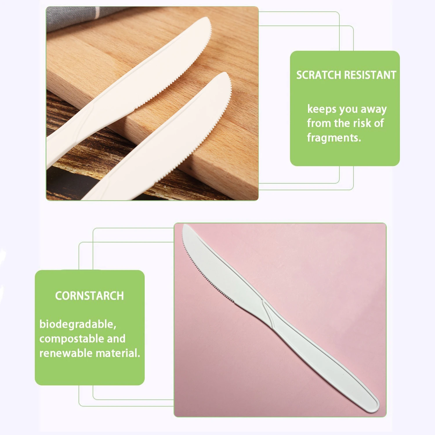 Wholesale Price for Eco-Friendly Cornstarch Cutlery Set