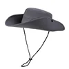 Cappello da pescatore traforato in grigio scuro