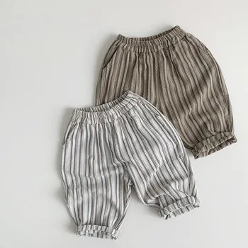Children's summer cropped pants 2024 New boys' shorts girl all-match children's clothing