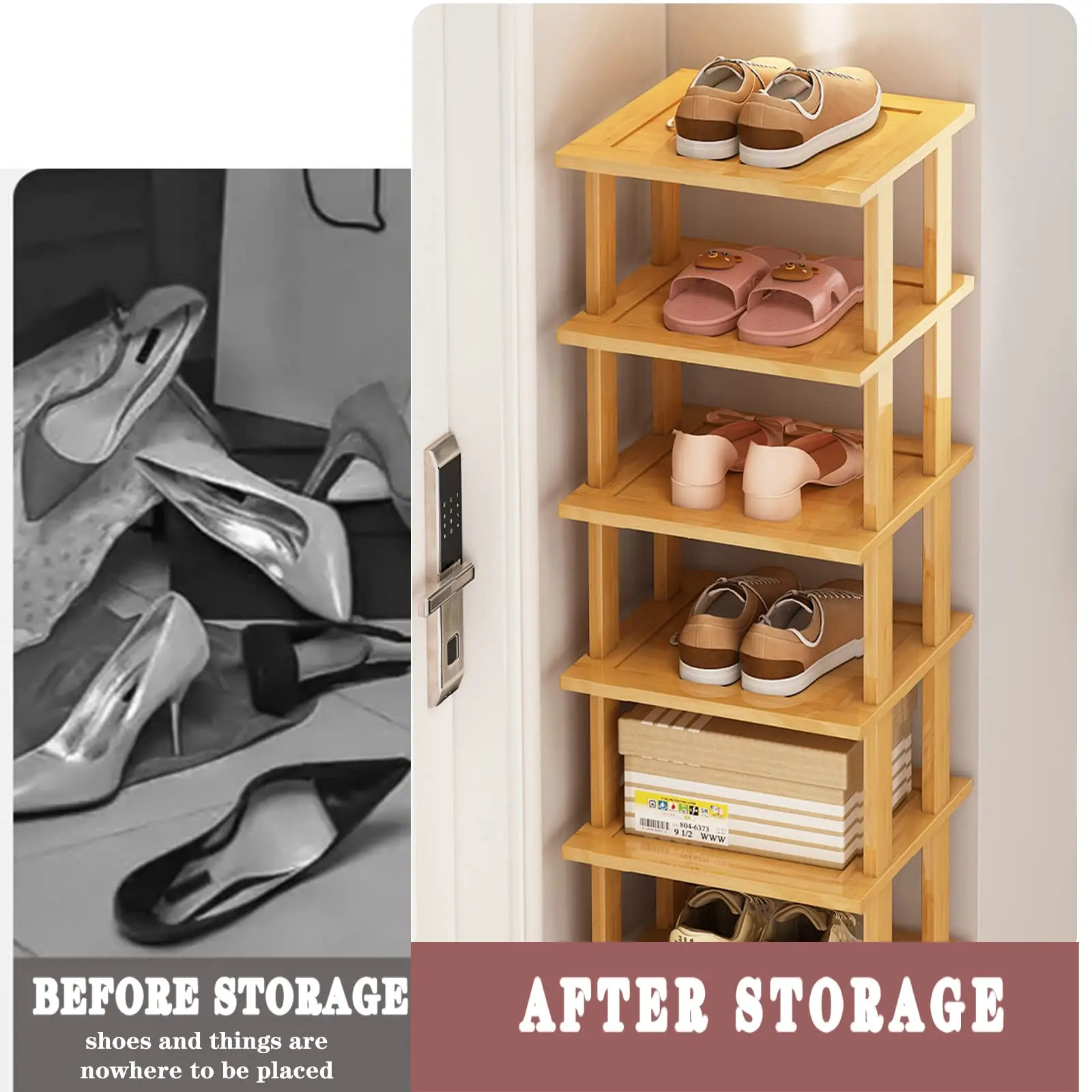 product modern bamboo shoe rack stand for bedroom wholesale living room home furniture porte chaussure shoe storage shelf-9