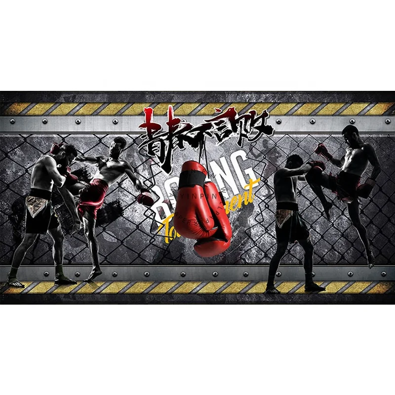 Papier Peint Mural Sticker3D Ring De Boxe Murale Boxe Combats Sport