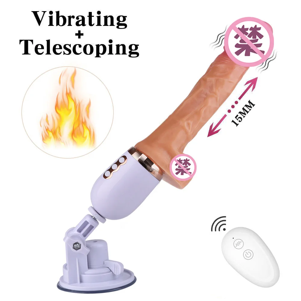 10 Vibration and 3 Telescopic High Speed Remote Control Vibrating Dildo Sex Machine for Women Masturbation
