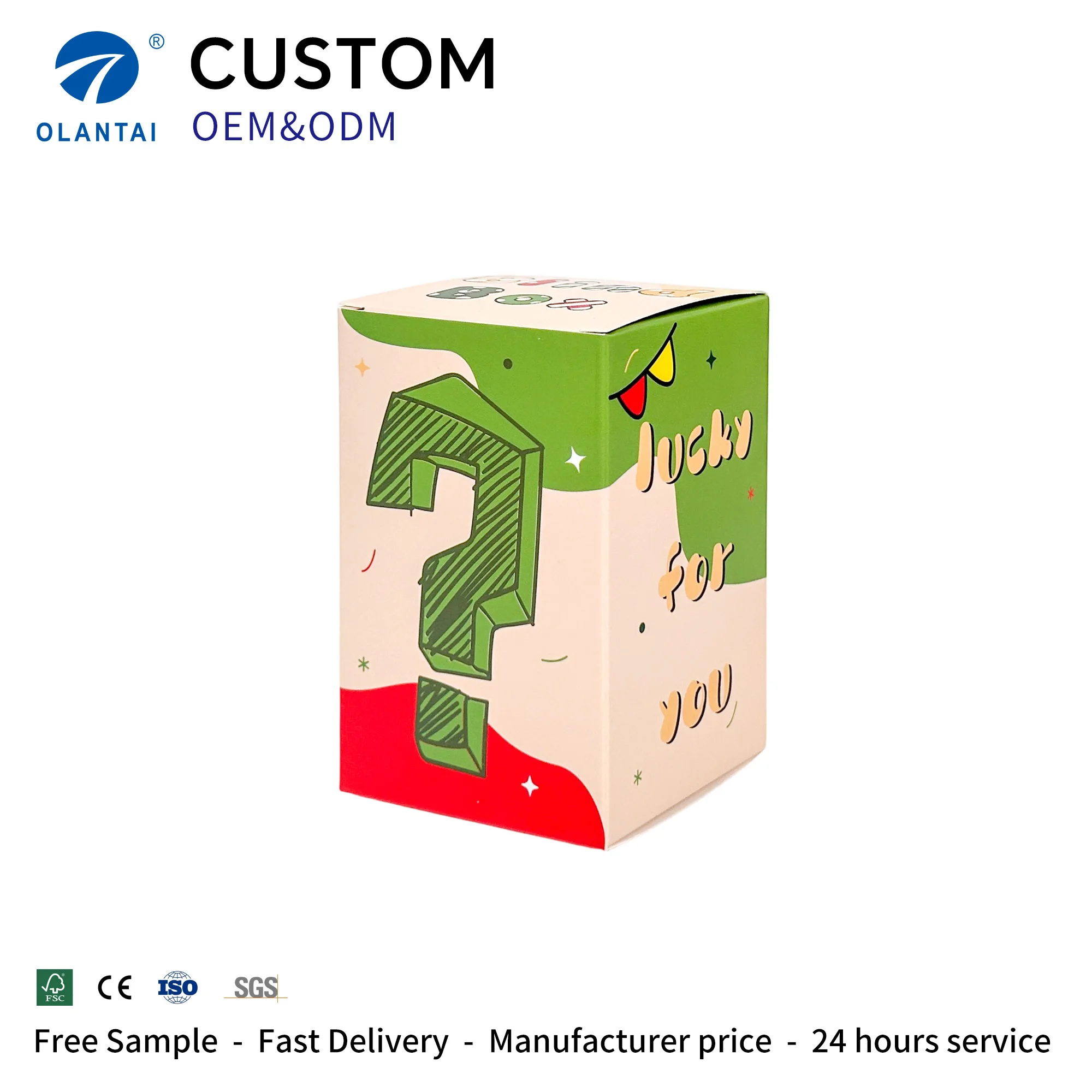 Customized Eco-Friendly Reusable Cosmetic Christmas Gift Box with Luxurious Kraft Paper Four-Color Printing Die Cuts Logo Design