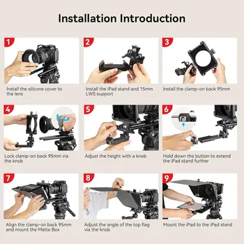 For SMALLRIG 11-inch Teleprompter for iPad Tablet SmallGoGo APP Supports PDF Must Work 15mm LWS Baseplate Mirrorless DSLR detail image