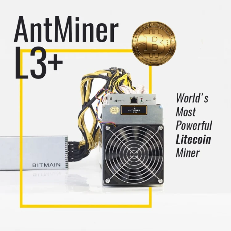504m 504mh/S Scrypt Asic Bitmain Antminer L3+ With PSU LTC Litecoin Mining