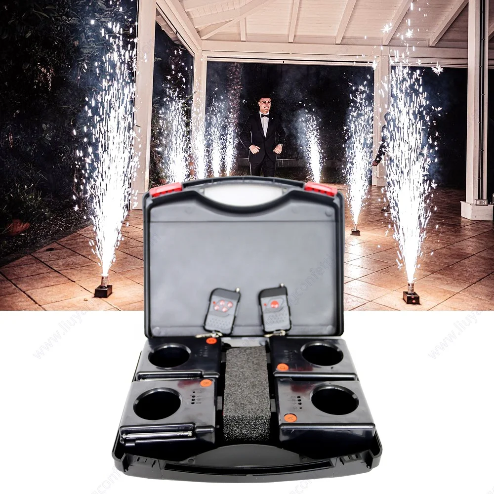 Indoor Effect Wireless Remote Control Fire Stage Fountain Fireworks Pyrotechnics Firing System Cold Pyro Machine for Wedding