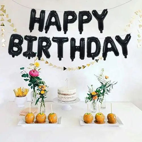 D'argento Contento Compleanno Lettere &amp; Lettere Palloncini Set Per