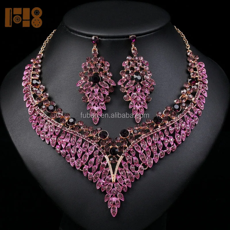 Bride Jewelry Sets Necklace Earrings Fashion Necklace Set For Bride