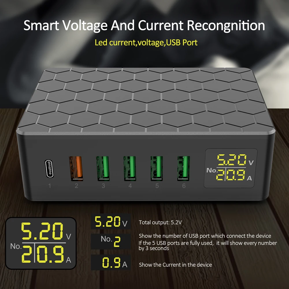 Зарядное устройство с USB-портами, 1 порт, 30 Вт, зарядное устройство PD, портативное зарядное устройство с несколькими USB-портами