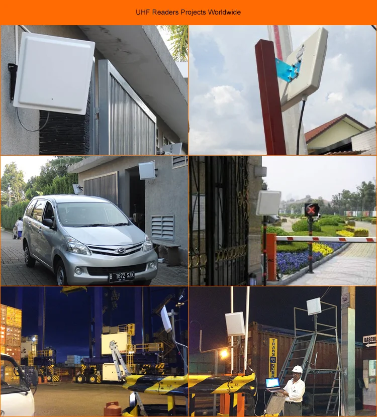 UHF Rfid Reader Chip Vehicle Tracking  Long Range Integrated  Parking Card Reader