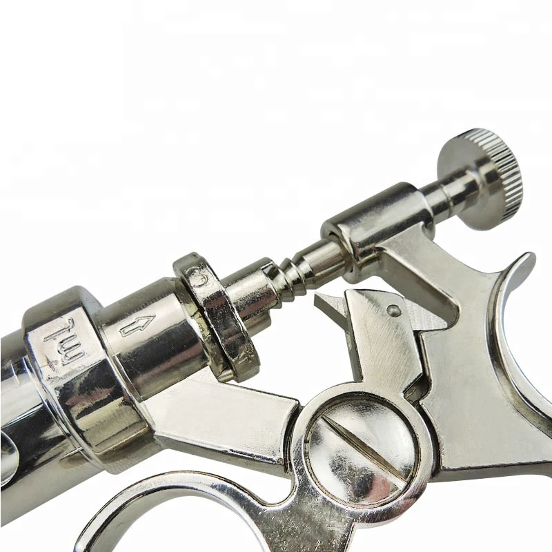 30ml 50ml Metal Veterinary Vaccine Injector Gun Auto Syringe Poultry Injection Automatic Syringes