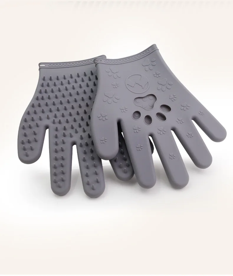New Pure Silicone Pet Hair Removal Gloves Thickened Hair Remover Easy to Clean Cat Dog Grooming Tool for Pet Cleaning & Bathing manufacture