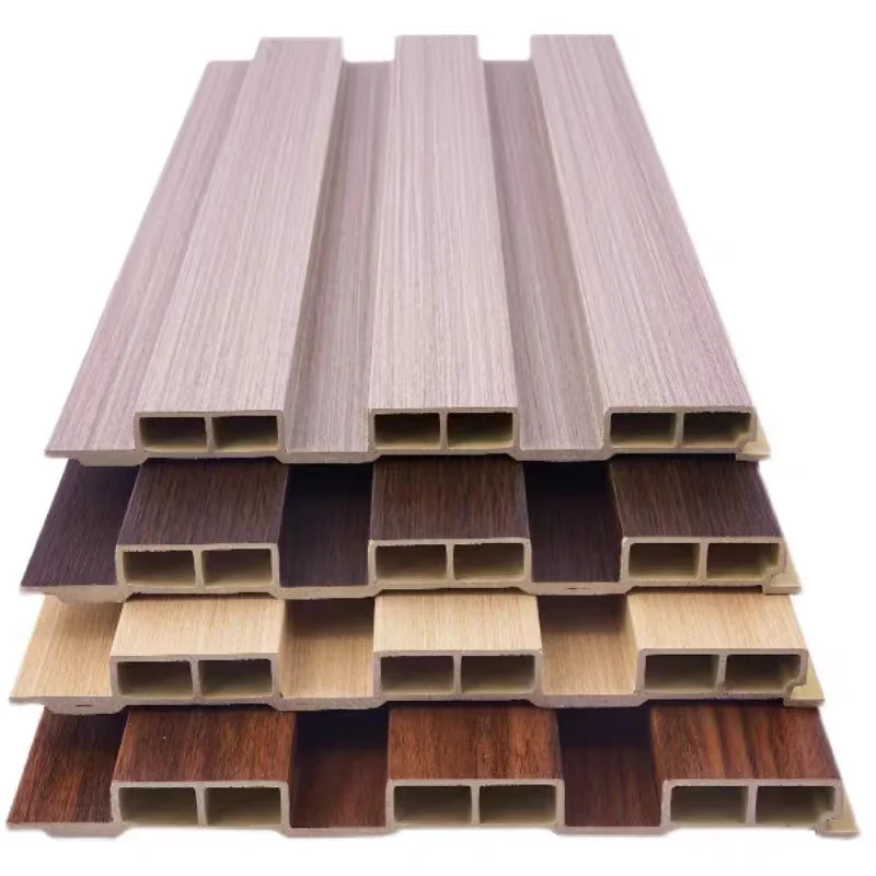 Melinco Modern Wood Grain PVC WPC Clad Decking Wall Panel Interior Living Room Hotel/Apartment Wall Slab Board Hot Wall Decor