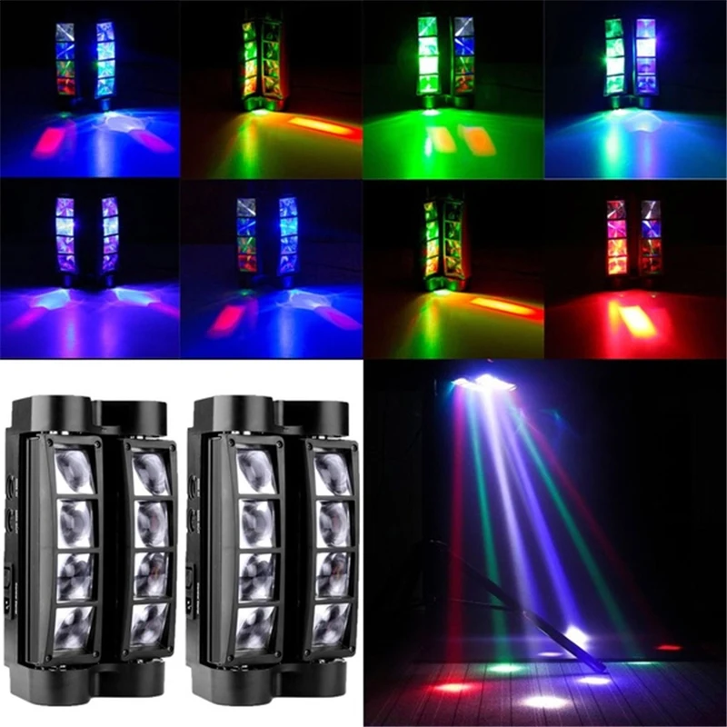 U'King 80W RGBWDJムービングヘッドライトビームスパイダー照明