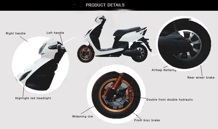 Wholesale MOVE High Speed Electric Scooter CKD SKD Electric Motorcycle With pedals Disc Brake Electric Bicycle