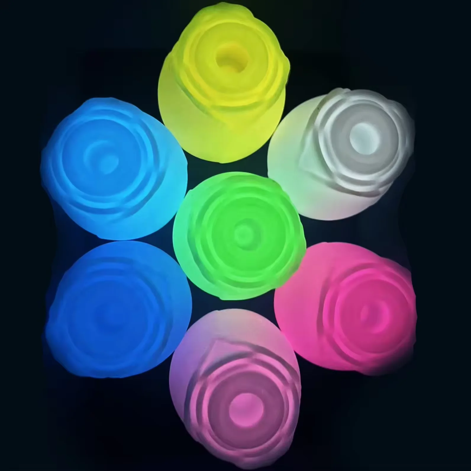 Glow in the Dark Rose Vibe Clitoral Sucking Vibrator Nipple Sucker Clitoris  Stimulator Glowing Rose Vibrator Women Sex Rose Toy